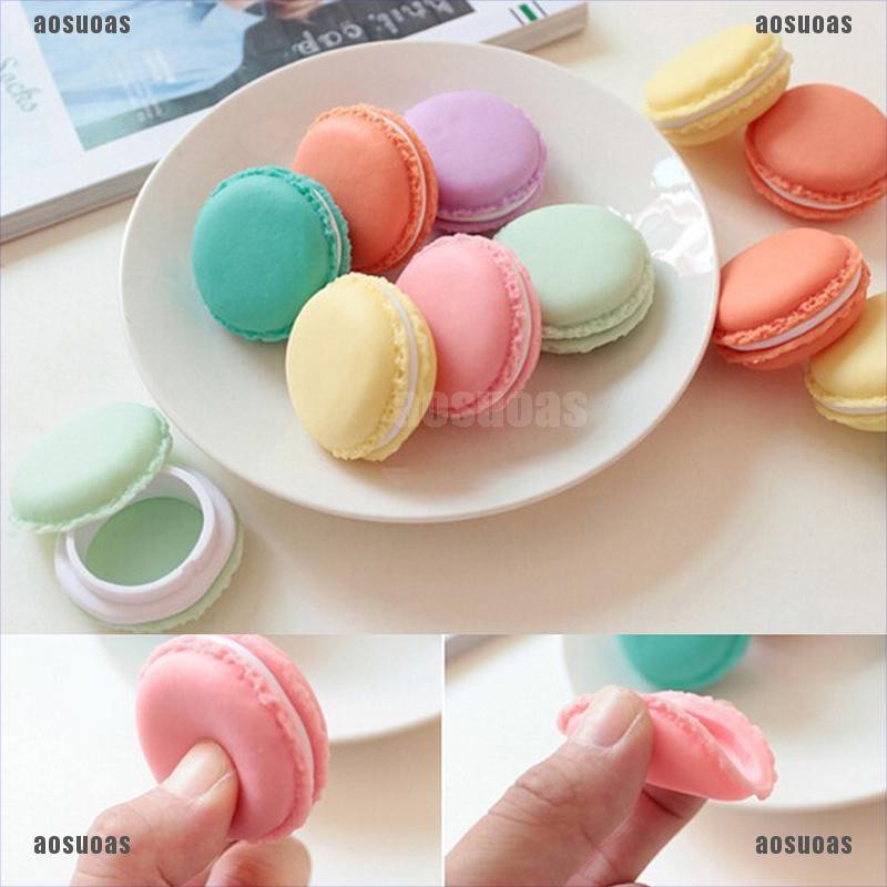 Hộp Đựng Thuốc Mini Hình Bánh Macaron Màu Sắc Ngọt Ngào