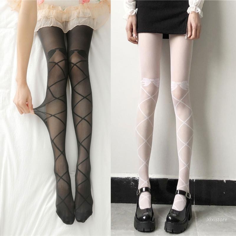 Quần tất thắt nơ phong cách lolita đáng yêu thời trang cho nữ