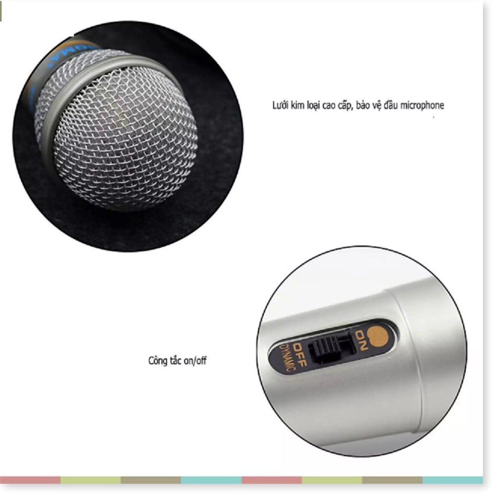 Mic, Micro, Micro Karaoke XINGMA AK-319 dòng mic có dây giá rẻ, chất lượng cao,tương thích với mọi loại dàn karaoke