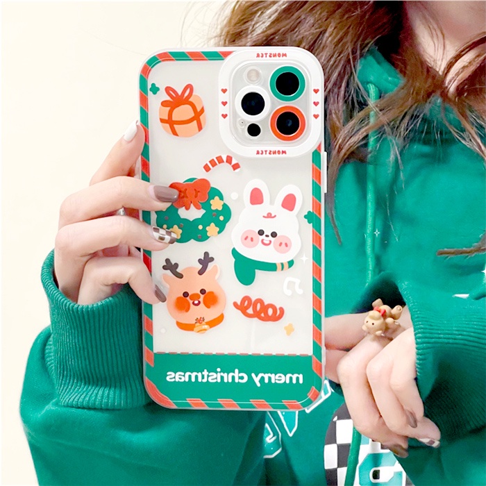 Ốp lưng iphone Quà Noel trong cạnh vuông 6/6plus/6s/6splus/7/7plus/8/8plus/x/xr/xs/11/12/13/pro/max/plus/promax | BigBuy360 - bigbuy360.vn