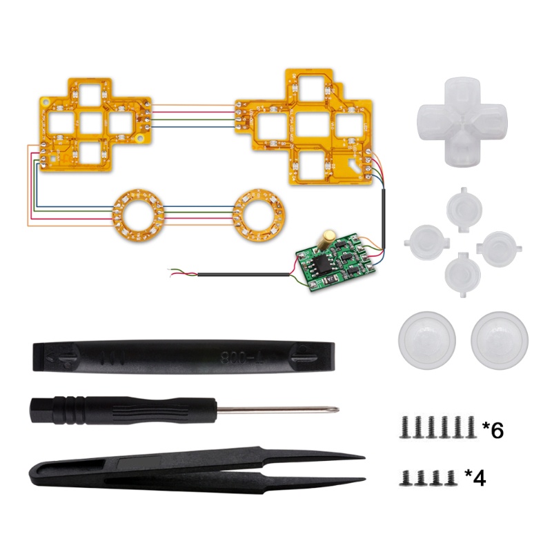 Bộ Đèn LED 6 Màu Gắn Nút Bấm Dùng Để Chơi Game