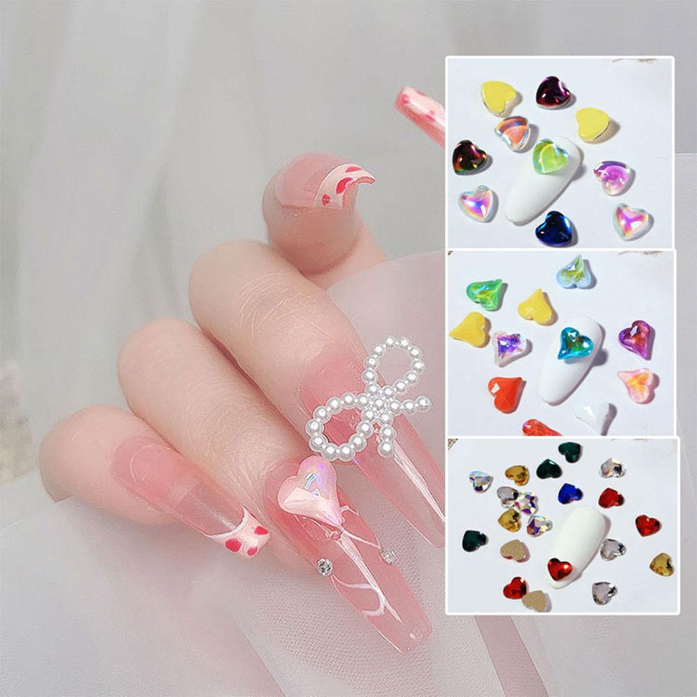 Phụ Kiện Trang Trí Móng Nghệ Thuật Hình Nơ / Trái Tim / Trái Tim Xinh Xắn