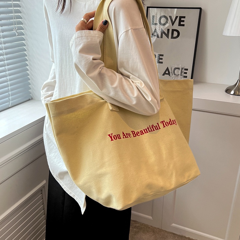 Túi Xách canvas Đeo Vai Sức Chứa Lớn Dành Cho Nữ