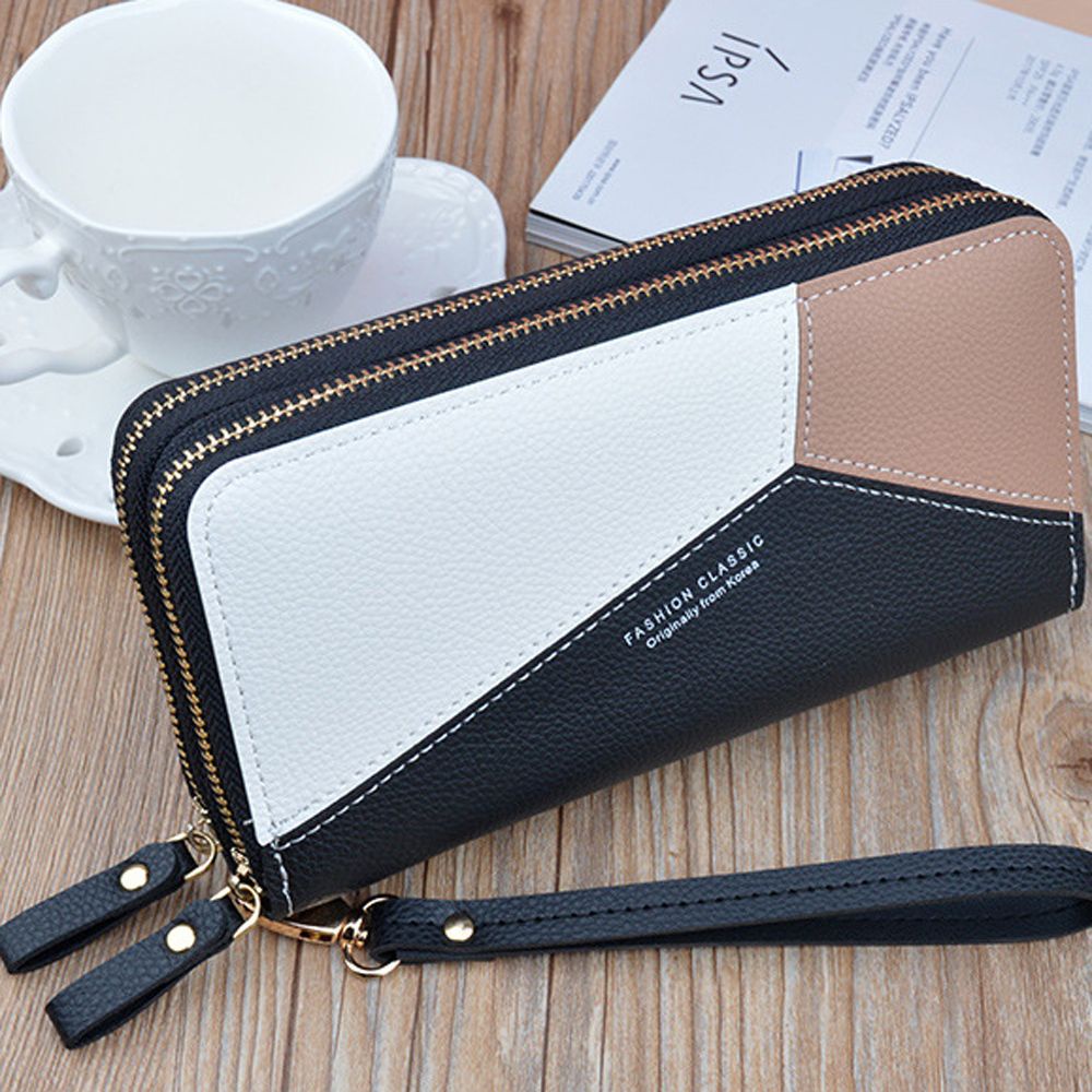 Ví da PU dáng dài hai lớp thời trang dành cho nữ