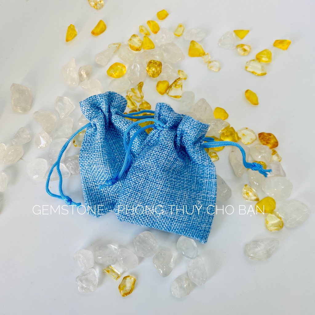 Túi Vải Dây Rút Đựng Đồ Cực Xinh Xắn Và Tiện Lợi, Túi Vải Handmade Gemstone