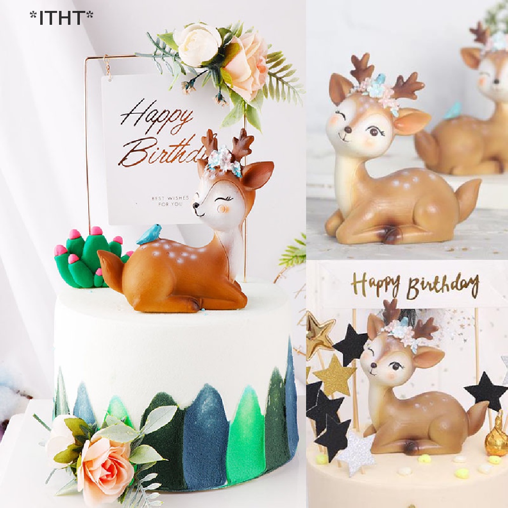 Tuần Lộc Sika Dễ Thương Dùng Trang Trí Bánh Kem DIY