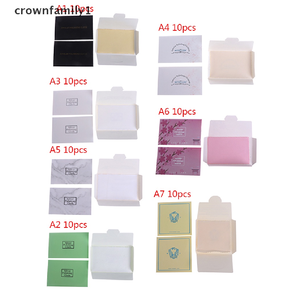 Set 10 Miếng Vải Đánh Bóng Bạc Làm Vòng Tay / Vòng cổ Phù Hợp Với Bạc