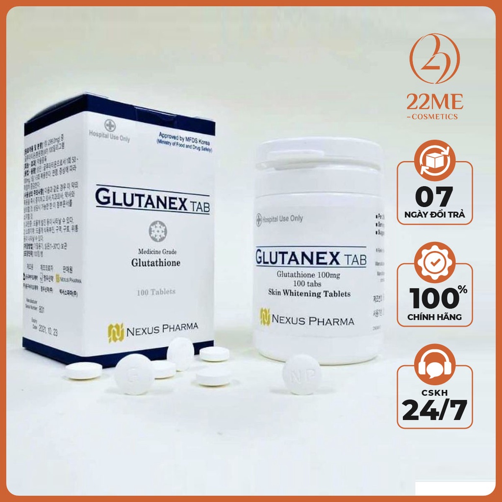 [CHÍNH HÃNG] Viên uống trắng da GLUTANEX - Nexus pharma (Hàn Quốc)