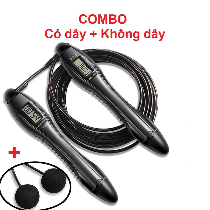 Dây nhảy đếm số, tự động đếm số vòng nhảy, tích hợp đo calo, quãng đường 1STD05
