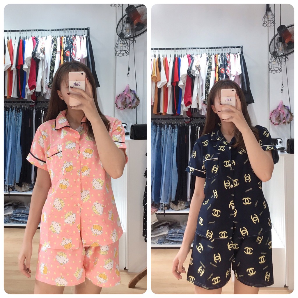 Bộ ngủ Pizama Cộc Tay 31 màu đẹp[Ảnh thật+video] | BigBuy360 - bigbuy360.vn