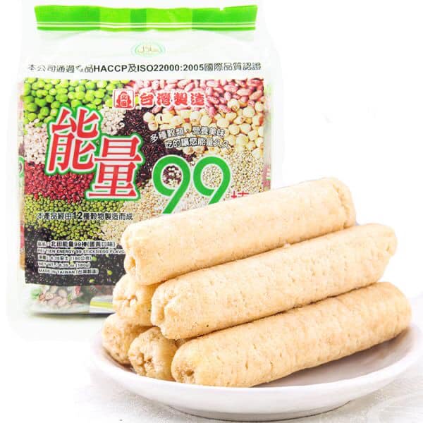 Bánh cuộn 12 loại ngũ cốc 99 Pei Tien DINH DƯỠNG vị TRỨNG 180gr/gói =18 cuộn bánh/gói