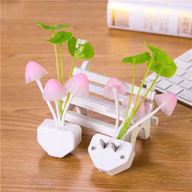 Đèn ngủ hình cây nấm cảm biến tự động bật tắt