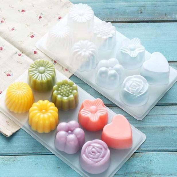 Khay Đá, Khuôn Thạch Rau Câu 8 Viên Nhựa Dẻo Việt Nhật Hàng Tốt - MS6921