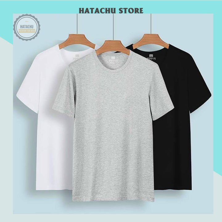 Áo thun nam,áo phông nam trơn không cổ ngắn tay chất co dãn | BigBuy360 - bigbuy360.vn