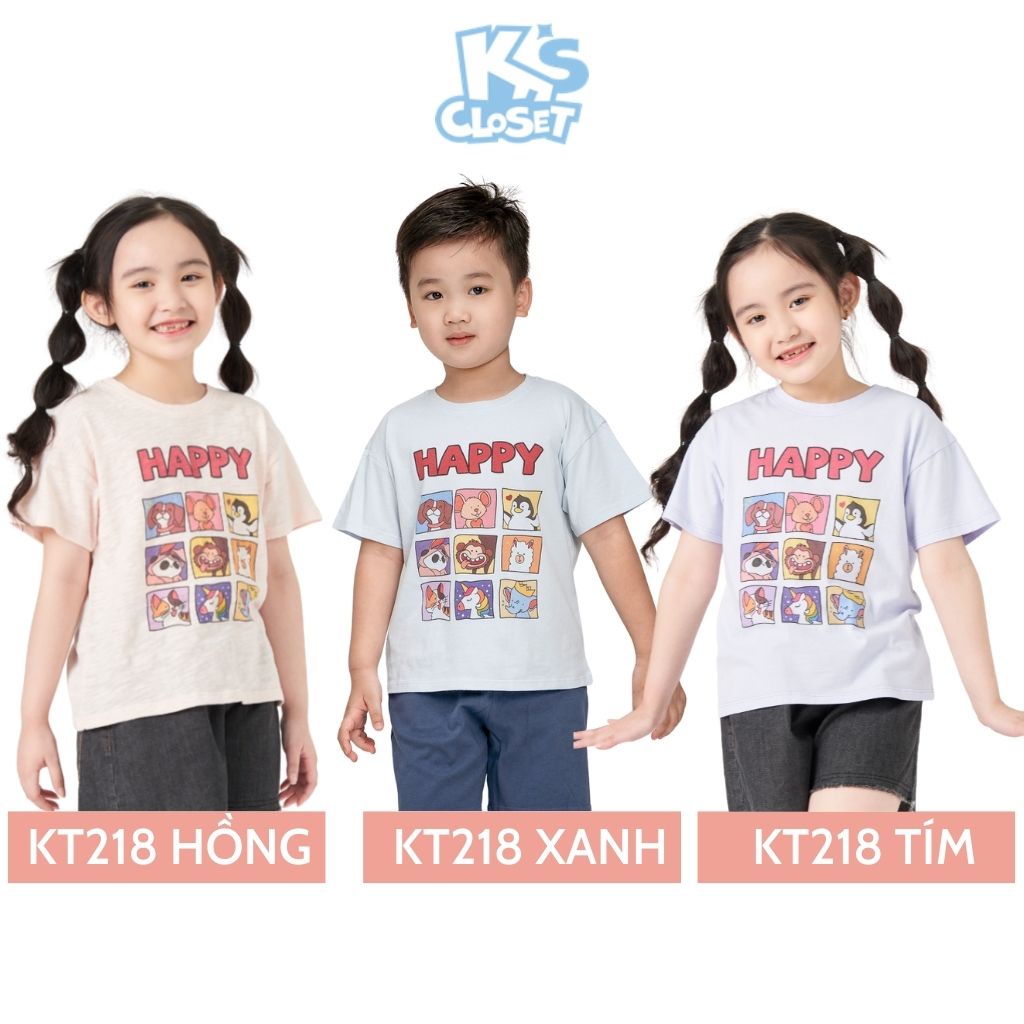 Áo Phông K's Closet Cộc Tay Cho Bé Trai Và Bé Gái  E024ONS / K218TWS TMĐT