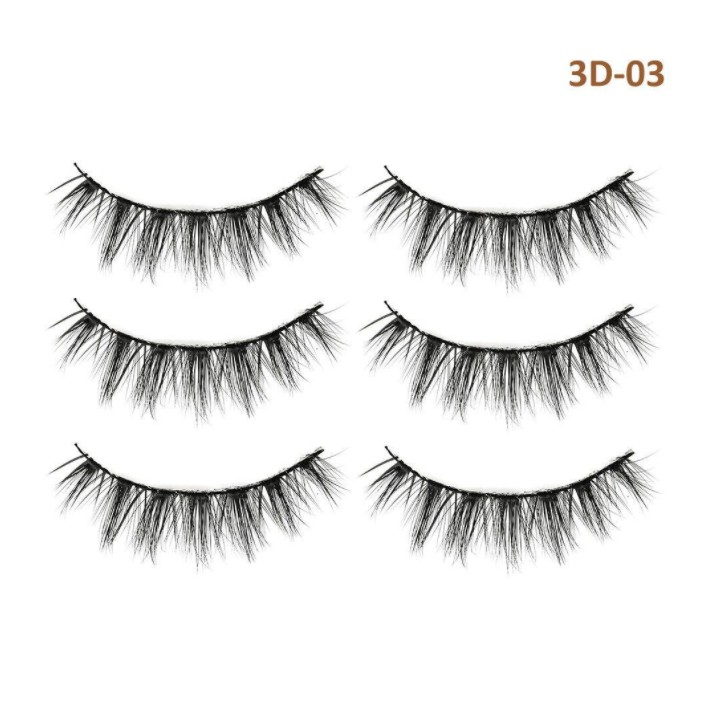 Mi Giả Lông Chồn 3D 3PCS 3 Fashion Eyelashes 3 Faux-Cils (3 cặp)