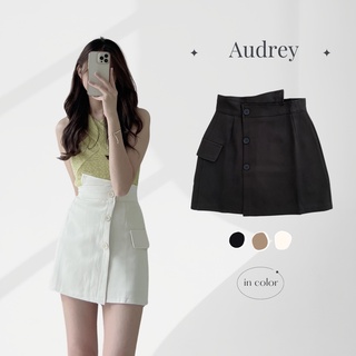 CV6002 Chân váy khuy lệch chất mát Audrey