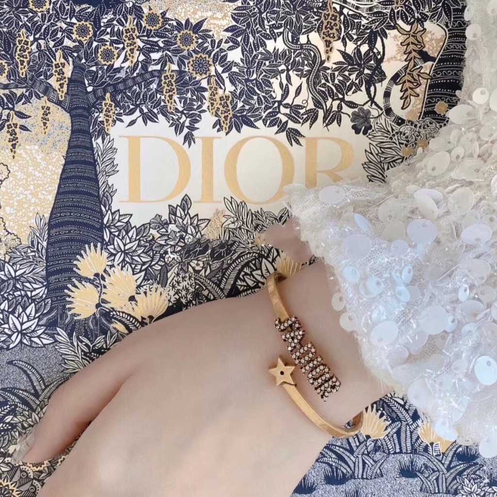 Vòng đeo tay bằng đồng thau in chữ JADior thời trang cổ điển đơn giản