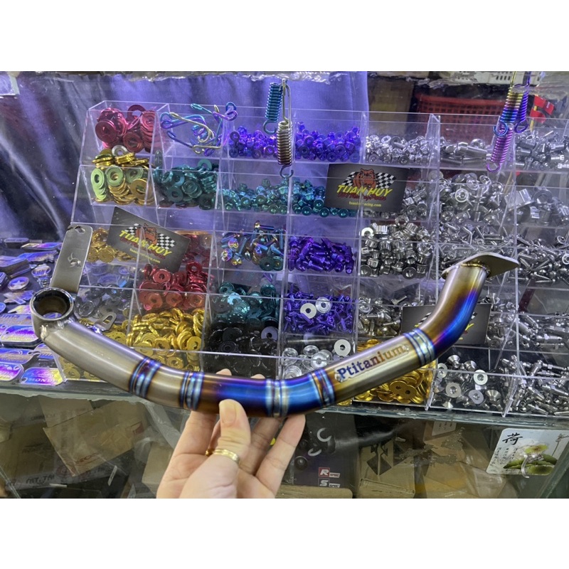 Cần đạp thắng  titan chân sirus chất liệu titanium gắn trực tiếp cần phanh thắng chân wave dream