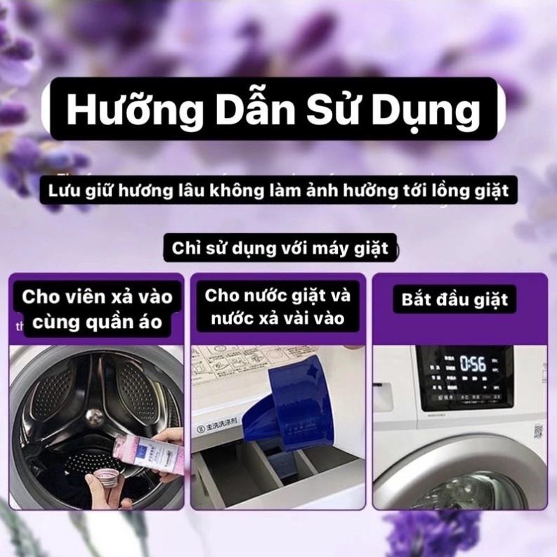 Viên xả thơm quần áo, hạt lưu hương quần áo 110g