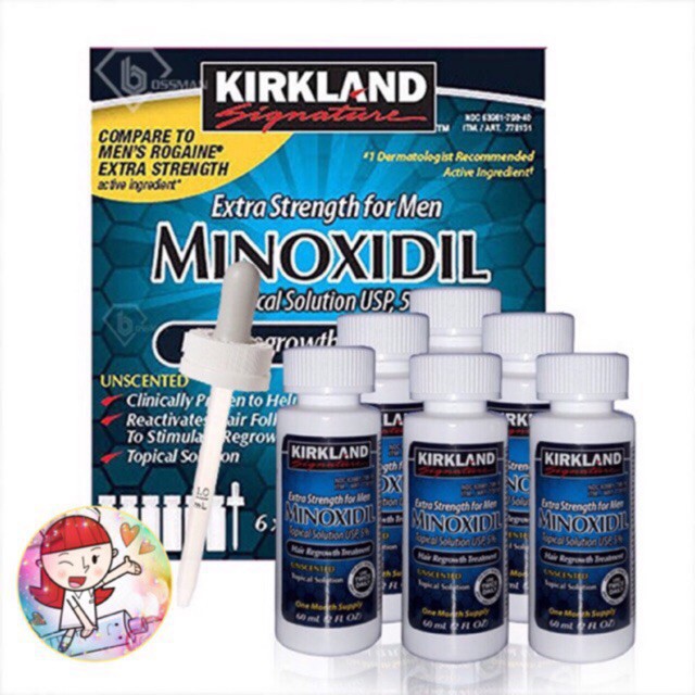 [RẺ VÔ ĐỊCH]    Thuốc Mọc Râu, Tóc MINOXIDIL 5% KIRKLAND Của Mỹ