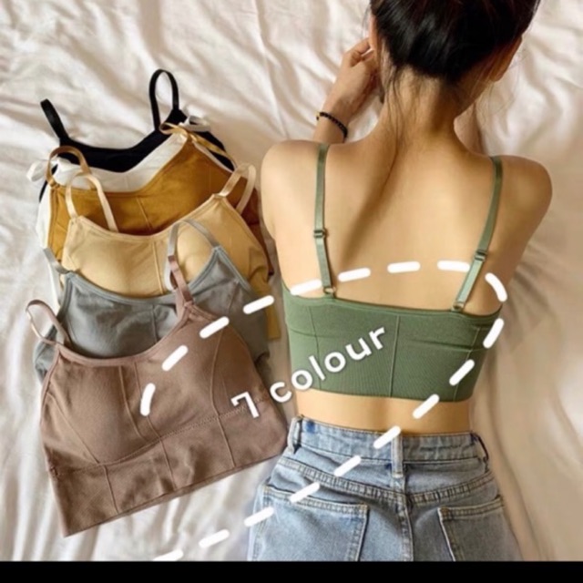 ÁO BRA 2 DÂY KÈM MÚT NGỰC CHẤT THUN CO ZÃN ĐÀN HỒI CỰC XỊN