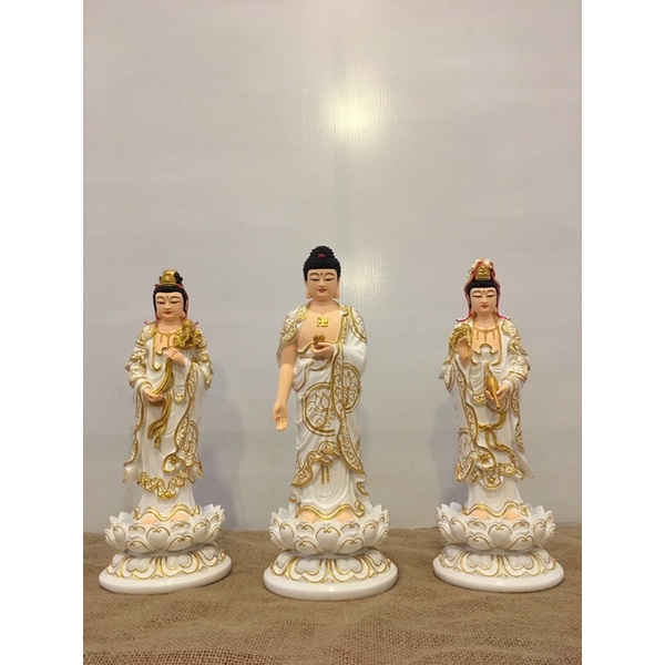 Tây Phương/ Ta Bà Tam Thánh đứng 38cm