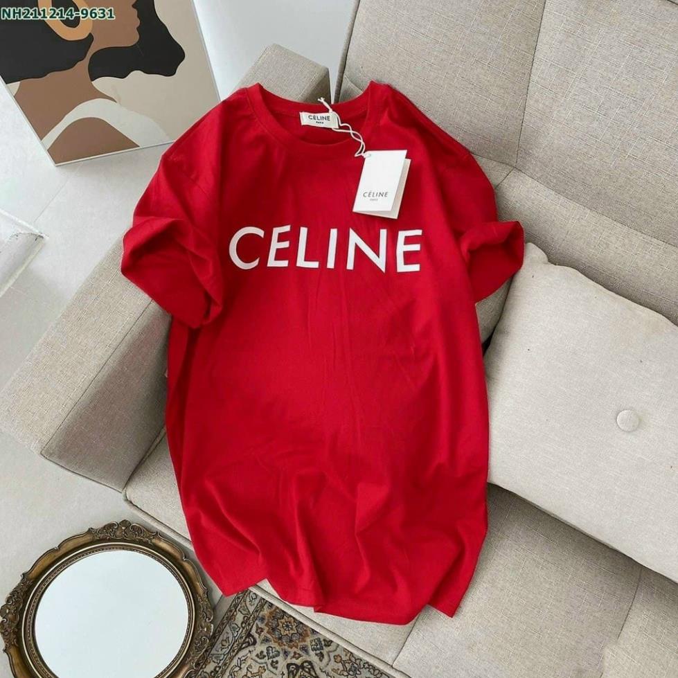 ÁO PHÔNG ĐỎ CELIN IN CHỮ TRẮNG