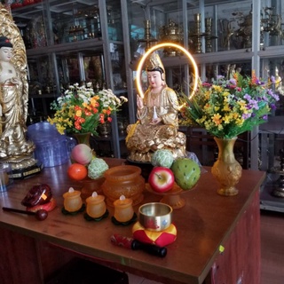 Bình Hoa Thờ Cúng Lưu Ly Vàng - Nhiều Sise