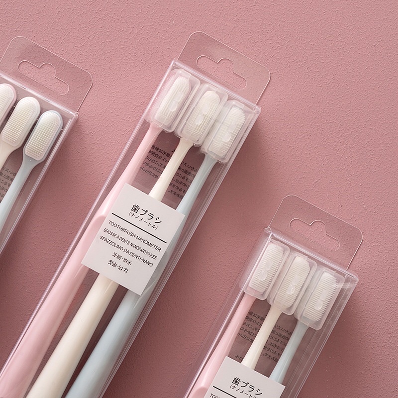 COMBO 3 CHIẾC BÀN CHẢI ĐÁNH RĂNG NGƯỜI LỚN MUJI