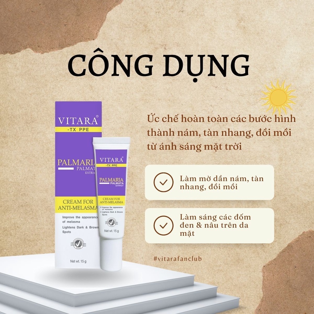 Kem Thoa Nám Tàn Nhang Đồi Mồi Vitara -TX PPE Thái Lan 15gr