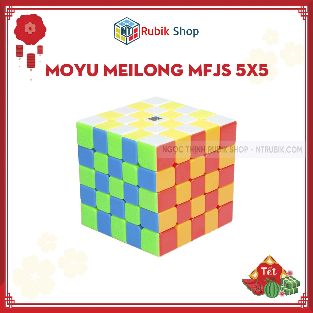 Rubik 5x5 Stickerless MoYu MeiLong MFJS Rubic 5 Tầng 5x5x5 Đồ Chơi Thông Minh