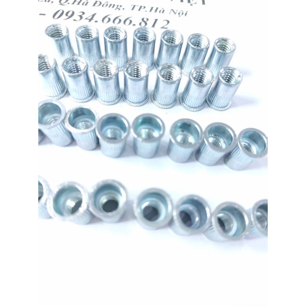 Combo 50c Ốc tán rút chân nhỏ M4 thép mạ