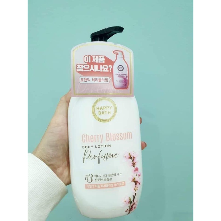 GIÁ SỐC: Sữa dưỡng thể Happy Bath hoa anh đào 450ml Hàn Quốc