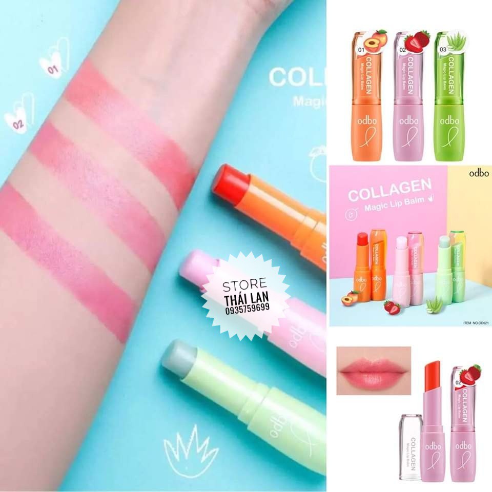 [CHÍNH HÃNG]Son Dưỡng Môi Odbo Collagen Magic Lip Balm