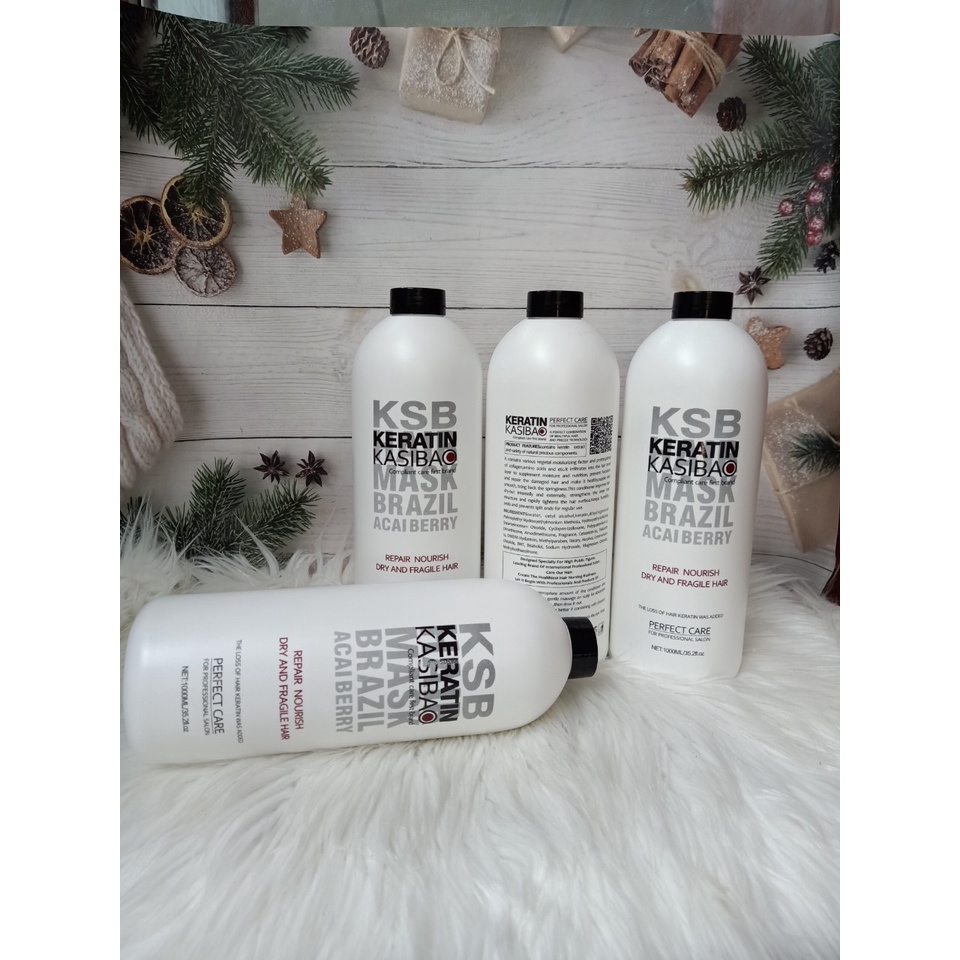 HẤP PHỤC HỒI KERATIN KASIBAO KSB BRAZIL ACAI BERRY THỦY PHÂN PHỤC HỒI TÓC HƯ TỔN 1000ml