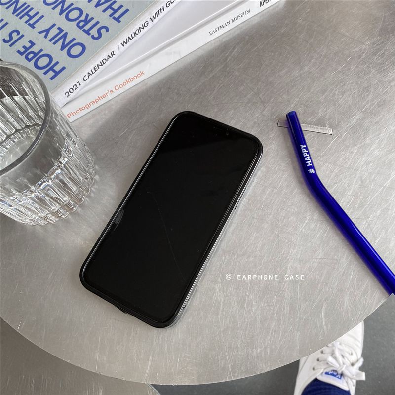 Ốp Điện Thoại Họa Tiết Chấm Bi Xanh Dương / Đen Cổ Điển Cho iPhone7plus / 6plus 8p / Apple XR / XSMAX 11pro 22W