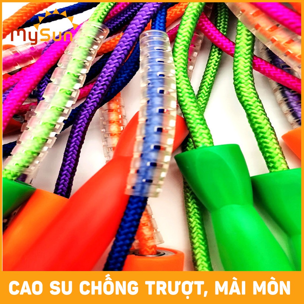 Dây nhảy thể dục giảm cân 🥇CAO CẤP, CHỐNG TRƯỢT, MÀI MÒN, Cán nhựa lõi thép, dây dệt sợi Catton 3m bền VĨNH CỬU - MYSUN