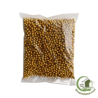 Bịch hạt cườm tròn màu vàng đồng - Hạt cườm phụ kiện thời trang