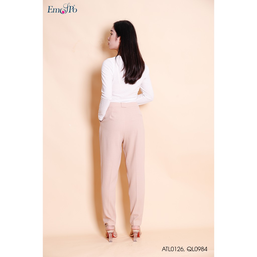 Áo thun dài tay cổ V Emspo ATL0126 (Trắng)