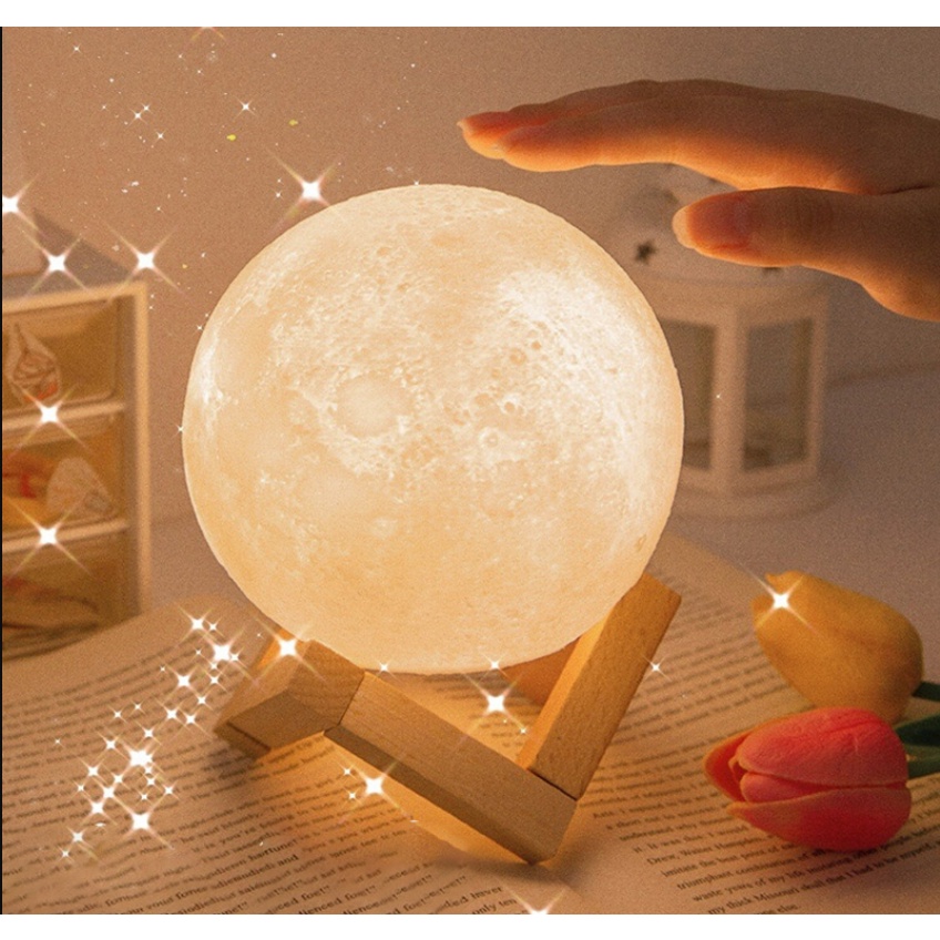 Đèn ngủ mặt trăng 3D khuếch tán tinh dầu - Đèn xông tinh dầu kiêm đèn trang trí cực xinh