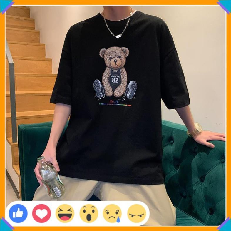 🎁SALE 50%🎁 Áo Thun Thời Trang Unisex , Áo Thun Nam Nữ Hình Gấu 82 Đáng Yêu | BigBuy360 - bigbuy360.vn