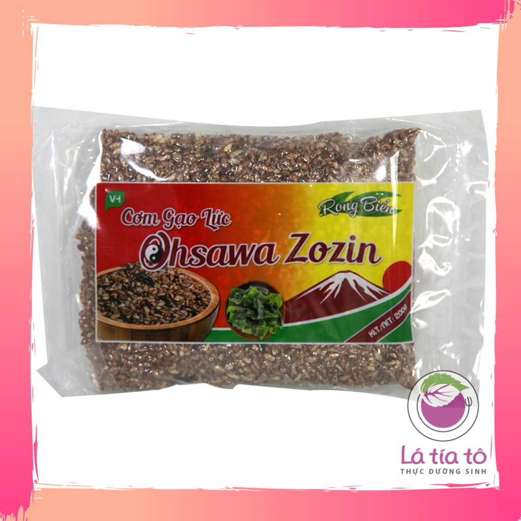 CỐM GẠO LỨT RONG BIỂN ZOZIN 200g - LÁ TÍA TÔ