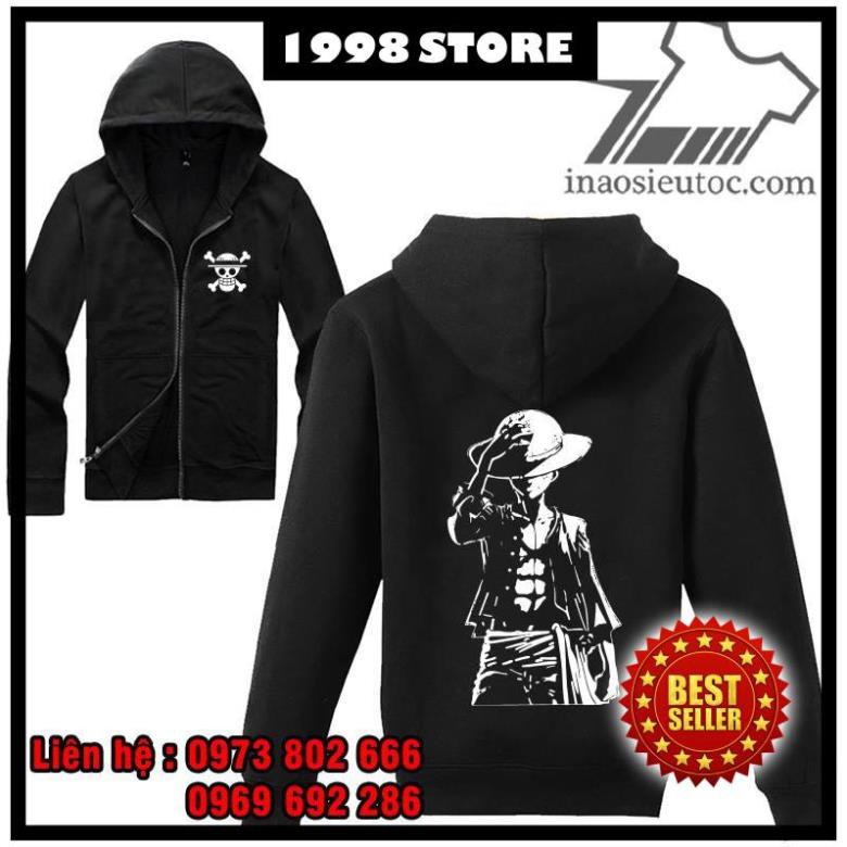 Áo khoác đen One Piece Luffy đẹp rẻ chất lượng
