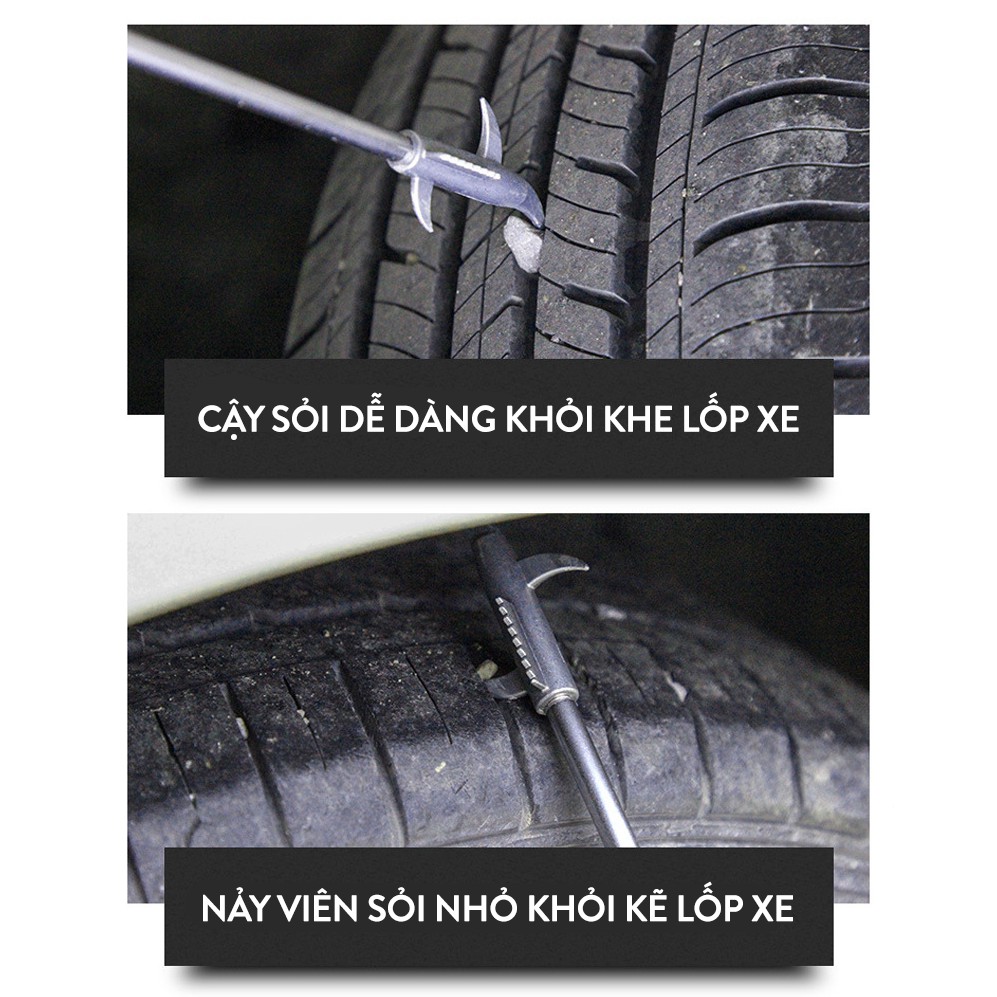 Tua vít gỡ sỏi bánh xe ô tô, xe máy - Dụng cụ tua vít tiện ích đa năng 2 trong 1 sửa chữa đồ gia dụng