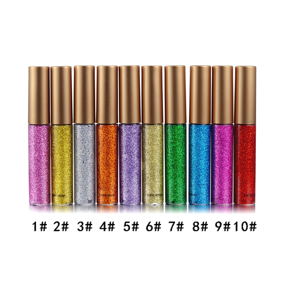 Bút Kẻ Mắt Dạng Lỏng HANDAIYAN 10 Màu Lấp Lánh Tùy Chọn Chống Thấm Nước Lâu Trôi