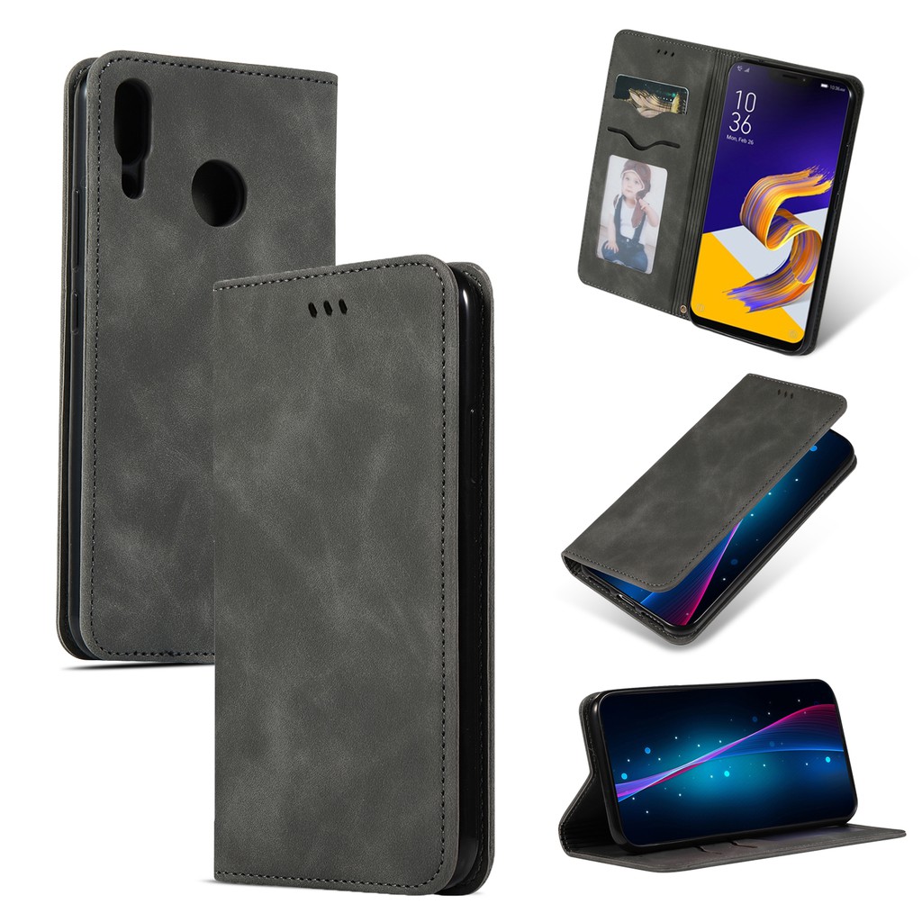 Bao da điện thoại nắp lật phong cách chuyên nghiệp lịch sự cho Asus Zenfone 5 ZE620KL/ZS620KL/ZC554KL