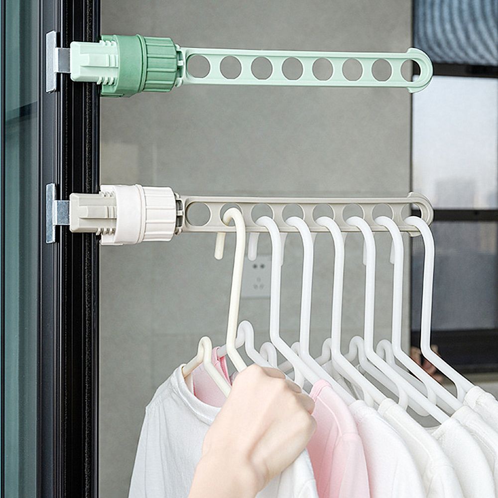 Thanh treo móc quần áo 8 Lỗ Bằng Nhựa Đa Năng Nhiều Màu Sắc Tùy Chọn