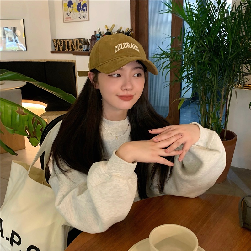 Mũ Lưỡi Trai Thêu Chữ Chất Liệu Cotton Thời Trang Dành Cho Nữ