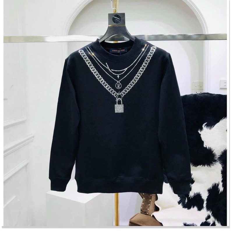 Áo Sweater dây xích viền cổ cực chất  Áo sweater dày dặn, áo sweater nam nữ đẹp,áo đôi đẹp